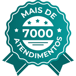 Selo mais de 7000 atendimentos Fast Medicamentos - Medicamentos de Alto Custo