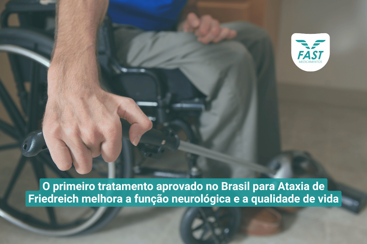 Homem com ataxia de friedreich em uma cadeira de rodas + subtítulo