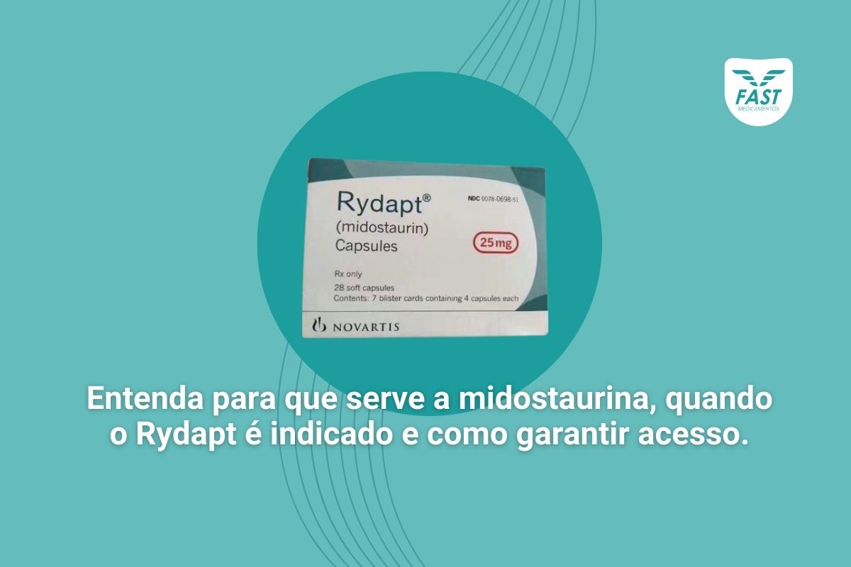 Caixa do medicamento Rydapt (Midostaurina)
