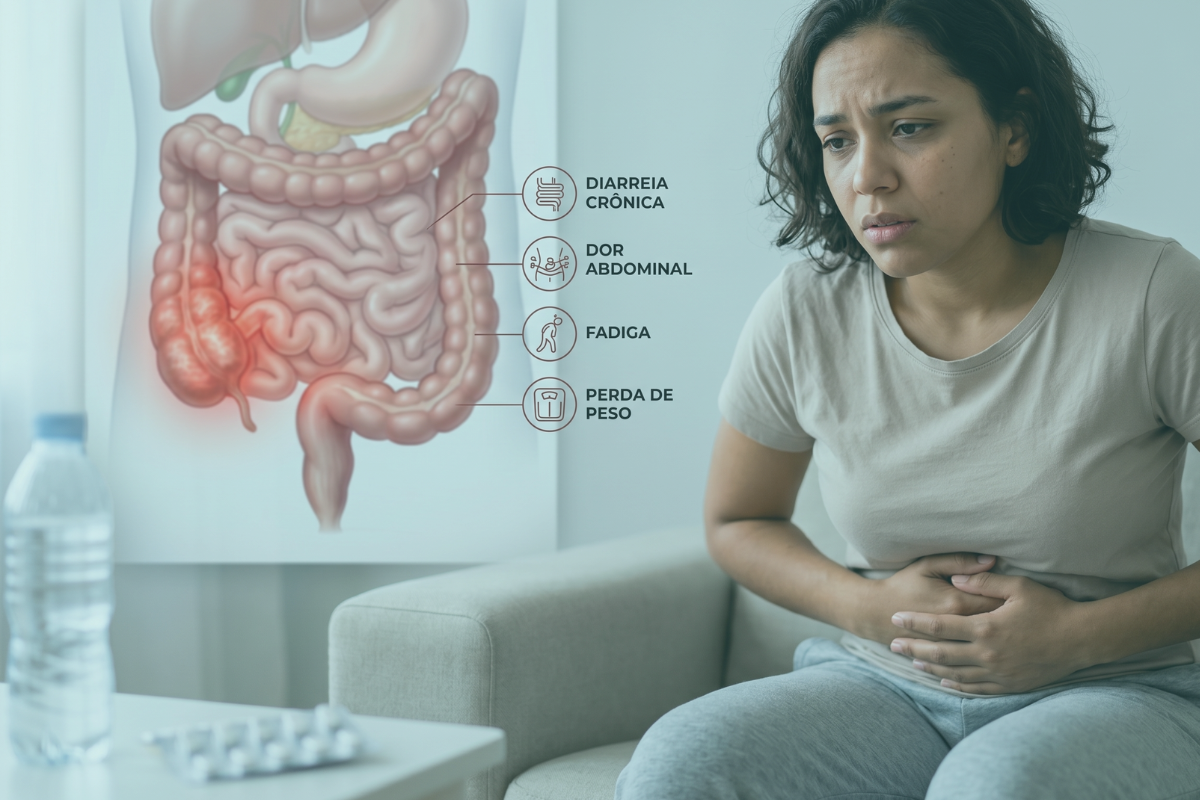 Quais os sintomas da Doença de Crohn?